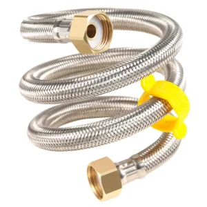 Stainless Steel Braided Hose Kitchen Wash Basin Hot and Cold Faucet Water Intake Pipe Basin Faucet Pointed Pipe