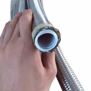 Stainless Steel Braided PTFE Flexible Hose Corrosion Resistant Heat Transfer Oil Tube Cutting Service Fuel System Application