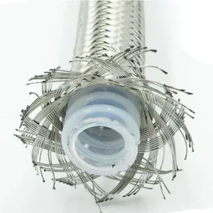 Stainless Steel Braided PTFE Lined Flexible Hose High Temperature -54~+204 Customizable Length Cutting Service Fuel System