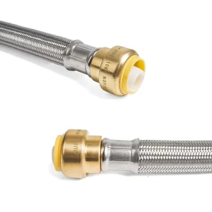 Stainless Steel Braided Water Supply Connector Hose with Brass Push Fit Fittings