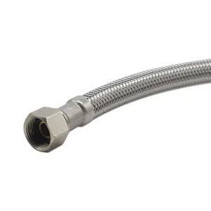 Stainless Steel Braided Water Supply Hose with Plastic Connector Flexible Plumbing Connector Hose