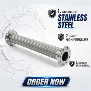 Stainless Steel Corrugated Hose with Braided Mesh Integrated Metal Hose Fittings Flange Camlock Clamp Thread