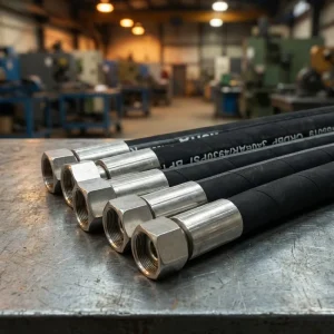 Stainless Steel Couplings High Pressure Hydraulic Hose 2SN 3 4 Inch DN19 340BAR Steel Wire Braided Flexible Rubber Pipe
