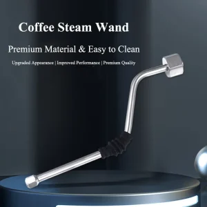 Stainless Steel Espresso Machine Steam Wand Milk Frothing Tube Accessory Compatible with Delonghi and Rancilio
