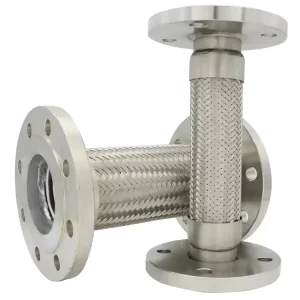 Stainless Steel Flange Bellows SS304 Braided Metal Hose Steam Hose High Temperature Pressure Metal Soft Connection Flexible Pipe