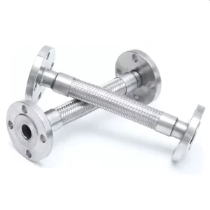 Stainless Steel Flange Bellows SS304 Braided Metal Hose Steam Hose High Temperature Pressure Metal Soft Connection Flexible Pipe