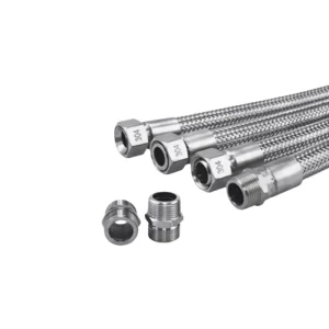 Stainless Steel Flange Connections Metal Hose High Temperature High Pressure Resistance Wire Braided Corrugated Pipe Cutting