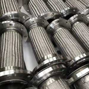 Stainless Steel Flexible Metal Hose with Flange Ends for High Pressure Systems Cutting Service Available