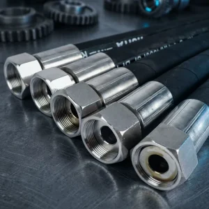Stainless Steel High Pressure Oil Hose 42MPa 6090PSI NBR Rubber Hydraulic Hose for Construction Machinery Heavy Equipment
