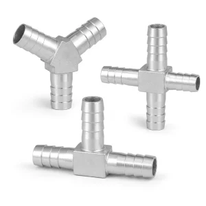 Stainless Steel Hose Barb 3 Way Tee T Shape Barbed 1/2 Inch Union Home Brew Fitting Forged Pipe Threaded Components
