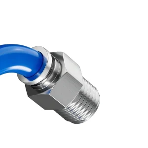 Stainless Steel PC Fitting 8mm Pneumatic Hose Push in Straight Connector M5 1/2 1/4 3/8 Male Reducer Quick Coupling