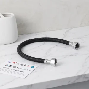 Stainless Steel PET Flexible Braided Metal Hose Refined Brass High Pressure Water Inlet EPDM Inner Tube Hose