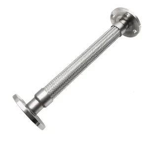 Stainless Steel PTFE Lined High Pressure Metal Hose Large Diameter Flange Connection for Water and Steam Applications