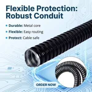 Stainless Steel PVC Coated Flexible Flame Resistant Corrugated Hose Tube Pipe