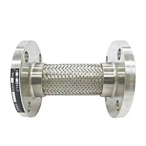 Stainless Steel SS304 PTFE Corrugated Hose Expansion Joint Anti-static Bellows Low Pressure NPT Thread Corrosion Chemical