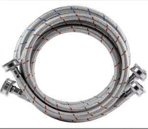 Stainless Steel Washing Machine Hoses 6ft Hot and Cold Striped Water