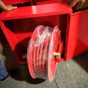 Stainless Steel Water Based Fire Hose Reel Heat Sealing Nozzle Complete Set 25MM Size Easy Installation Fire Safety