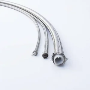 Stainless Steel Wire Braided Convolution Reinforced PTFE Hose for Fuel System ISO 9001 Certified Customizable Cutting