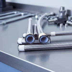 Stainless Steel Wire Braided PTFE Hose Fuel System ISO 9001 Certified 54~+204 Customizable Cutting