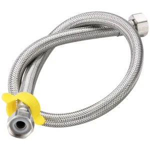 Stainless Steel Wire Braided PVC Toilet Wash Basin Water Inlet Hose Flexible for Bathroom Water Plumbing