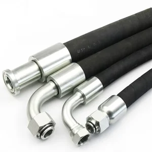 Steel Wire Braided High-Pressure Rubber Hydraulic Hose for Construction Machinery Mining Steam Use Cutting Available 1inch Outer