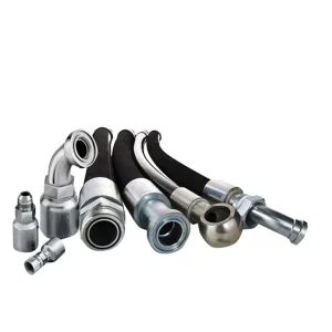 Steel Wire Braided Hydraulic Rubber Hose High Pressure Flexible Hose Assembly for Engineering Machinery Custom Length Fittings