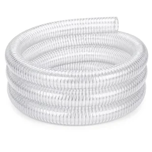 Steel Wire Reinforced Clear PVC Hose Heavy Duty Flexible Water Suction Hose Durable Spiral Pipe Pump Irrigation Drainage