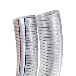 Steel Wire Reinforced Corrugated Plastic Hose Plumbing Hoses PVC 16 mm Flexible Hose