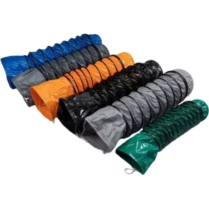 Steel Wire Reinforced PVC Fabric Fireproof Abrasion Resistant Flexible Air Duct Hose for Ventilation on Farms Tunnels Mines