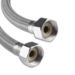 Strong Built Flexible 304 Stainless Steel Silver Surface Toilet Bathroom Water Pipe Hose Water Heater Flexible Hose