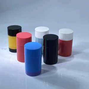 Sunscreen PP Plastic Empty Round Twist-up Tubes Personal Care Packaging Cosmetics Custom 20 g Colorful Deodorant