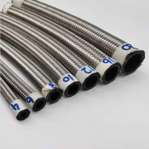 Super Flexible AN6 AN8 AN10 AN12 AN16 AN20 NBR Rubber Stainless Braided Fuel Oil Coolant Hose Line