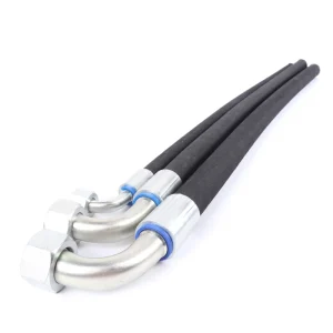 Super High Pressure Hydraulic Hose Assembly EN 857 2SC Steel Wire Braided Rubber Oil Pipe 90 Degree Elbow Fitting