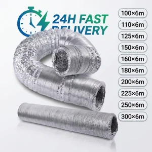Sx FloorsCorrosion Resistant HVAC Air Conditioning Aluminium Hose Flexible Duct For Air Pipes Made Of Durable Aluminium Foil