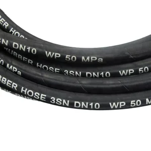 Synthetic Rubber Hose 5000psi Pressure Washer Hose Two Layers Steel Wire EN853 High Pressure Hydraulic Rubber Hose SAE100 R1 R2