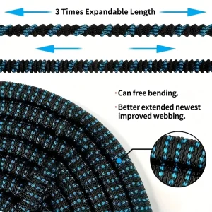 Tangle Free Expandable Latex Garden Hose with Ergonomic Spray Gun 10 Spray Patterns Durable for Household Commercial Cleaning