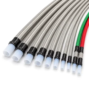 Teflon Hose Flexible Stainless Steel Braided PTFE Hose for Automotive Hydraulic Fuel Line High Temperature by Factory Direct
