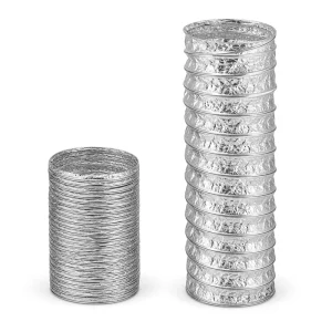 Telescopic Aluminum Foil Flexible Duct Vent Hose Stretchable Air Pipe with Wire Reinforced for HVAC Grow Tent
