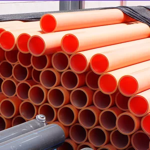 Thickened MPP AD18.5 High Pressure Plastic Corrugated Tube Threading Hose Orange/Custom Color Industrial Pipe for Wire Opened