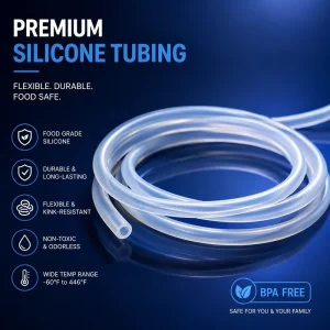 Thickened Wear-resistant Silicone Tubing Available in 1-10mm Sizes Food-grade Odorless High-temperature Resistant