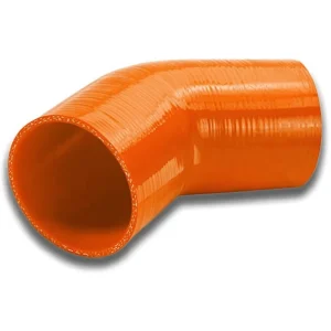 Thin 45 Degree Elbow Silicone Rubber Coupler in Black Tube Pipe