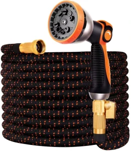 Three Layer Latex Core Magic Hose Durable Anti UV Flexible 200ft Expandable 3/4” Diameter 3-8 Bar ANSI Certified Gardening Hose