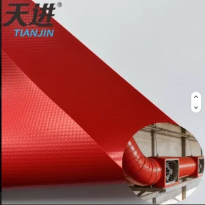 Tianjin PVC Air Duct Material 650 GSM Waterproof Fireproof Durable Flexible Tarpaulin Roll for Industrial Use