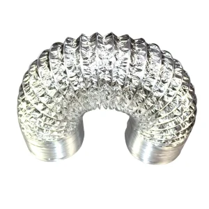 Toilets Air Vent Exhaust Duct Hose Aluminum Foil Flexible High Temperature Resistant Limited Combustibility 8″ Diameter 25ft