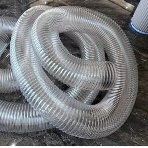 Tpu Flexible Air Duct Hose Plastic Flexible Smooth Bore Air Duct Cleaning PU Hose Corrugated Pipe