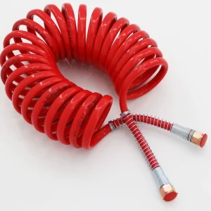 Trailer 28 Turns Coiled Spring Pipe PA12 Pneumatic Spiral Coil Brake Air Line Hose Colors