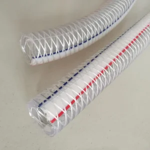 Transparent 1 Roll 5 Inch PVC Steel Wire Hose CE ROHS Certified -5C~65C Food Grade Agricultural Water Transfer Cutting