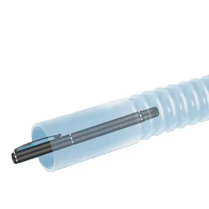 Transparent Corrugated PTFE Hose F46 PFA Material Milky White Anti-Corrosion High-Temperature Resistant