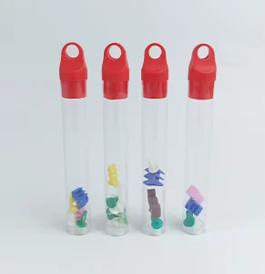 Transparent Cylindrical Plastic Packaging Tube with Hanging Cap for Storage
