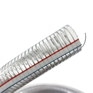 Transparent Durable Flexible PVC Steel Wire Reinforced High Pressure Non Toxic Suction Hose for Industrial Water Oil Transport